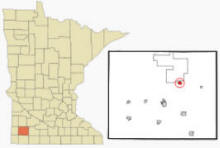Location of Currie, Minnesota