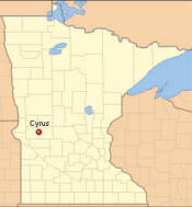 Location of Cyrus Minnesota