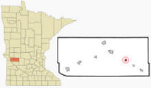 Location of De Graff Minnesota