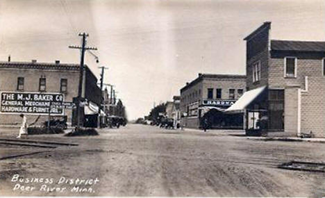 Business District, Deer River Minnesota, 1910's?