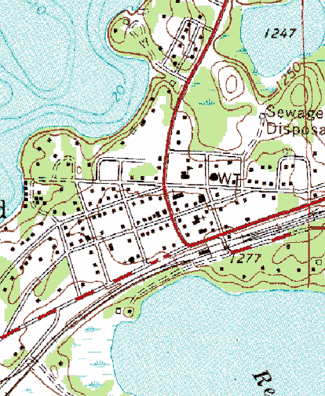 Topographic Map of Deerwood Minnesota