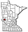 Location of Donnelly Minnesota