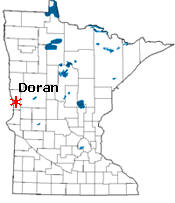 Location of Doran Minnesota