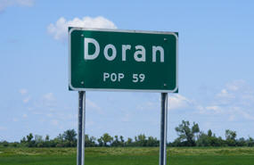 Doran Minnesota Population Sign