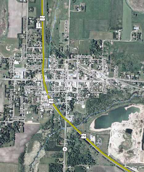 Aerial Photo of Eagle Bend Minnesota