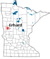 Location of Erhard Minnesota