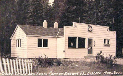 Spring Lunch and Cabin Camp, Eveleth Minnesota, 1940's?