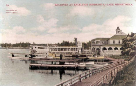Wharves at Excelsior Minnesota, 1908