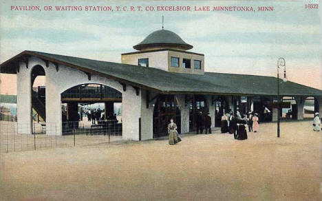 Twin City Rapid Transit Street Car Waiting Station, Excelsior Minnesota, 1909