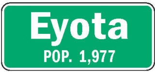 Eyota Minnesota population sign