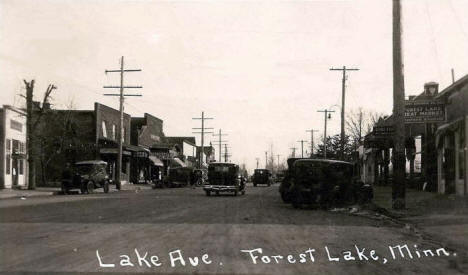 Lake Avenue, Forest Lake Minnesota, 1932