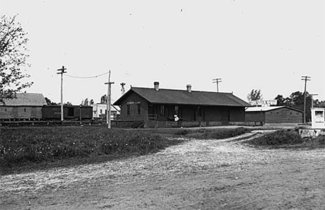 Forest Lake railroad station, Forest Lake Minnesota, 1906