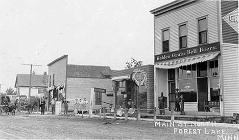 Main Street North, Forest Lake Minnesota, 1909