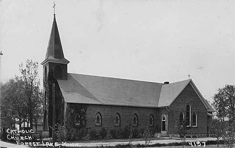 Catholic Church, corner of Broadway Avenue and Fifth Street, Forest Lake Minnesota, 1925