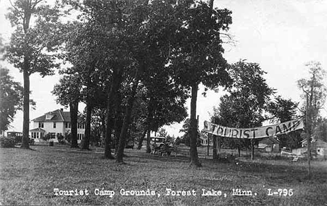 Tourist camp, Forest Lake Minnesota, 1925
