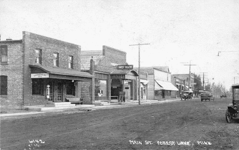 Main Street, Forest Lake Minnesota, 1919