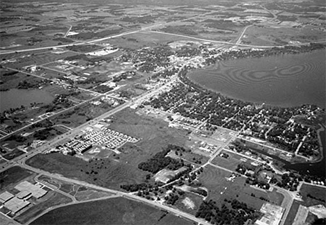Aerial view, Forest Lake Minnesota, 1974