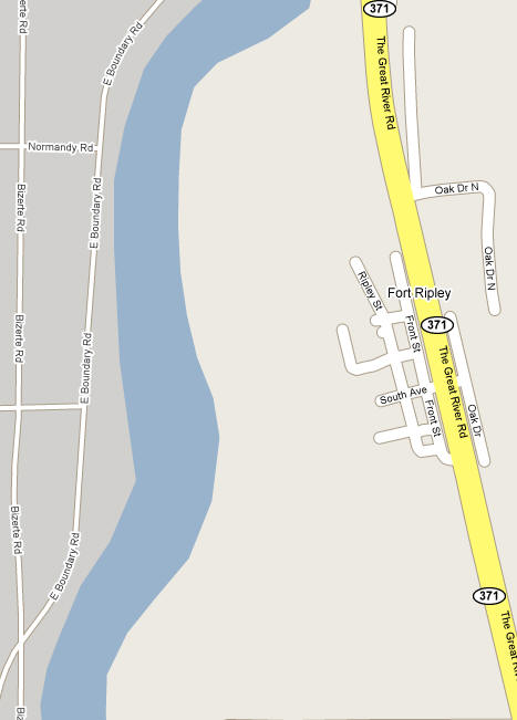 Street Map of Fort Ripley Minnesota