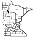 Location of Fosston Minnesota