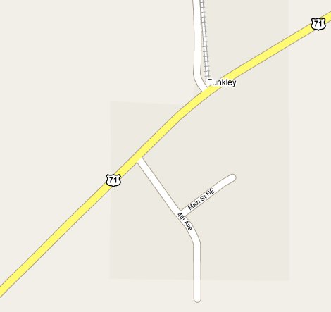 Street map of Funkley Minnesota