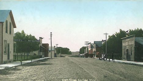 Main Street, Garfield Minnesota, 1908