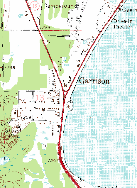 Topographic Map of Garrison Minnesota