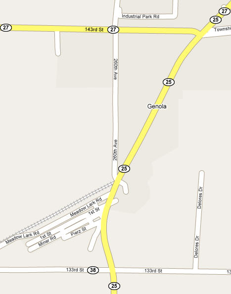 Street Map of Genola Minnesota