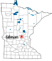 Location of Gilman Minnesota