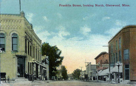 Franklin Street looking north, Glenwood Minnesota, 1911