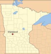 Location of Glenwood Minnesota
