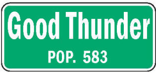 Good Thunder Minnesota population sign