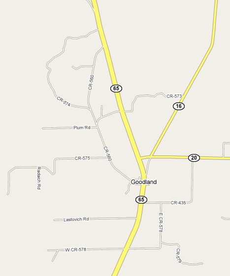 Map of Goodland Minnesota