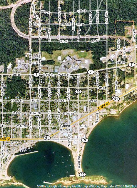 Aerial Photo of Grand Marais Minnesota
