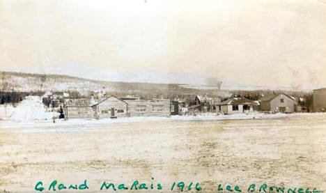 General view of Grand Marais Minnesota, 1916