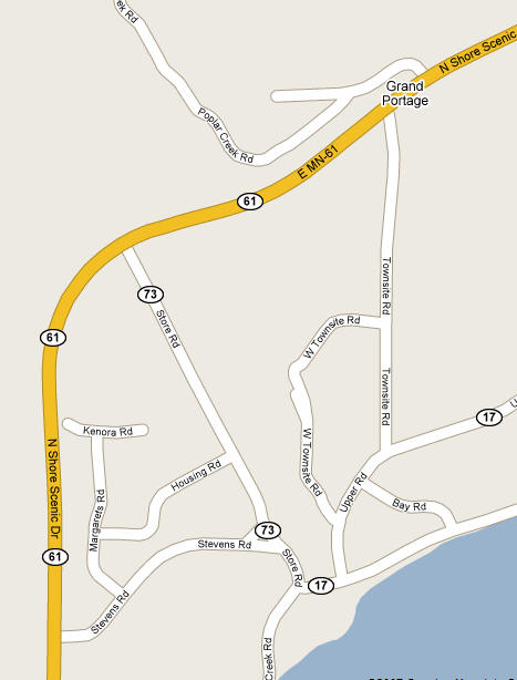 Map of Grand Portage Minnesota