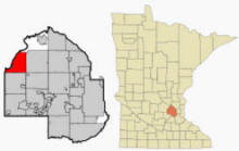 Location of Greenfield Minnesota