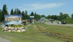 Hackensack Minnesota Welcome Sign