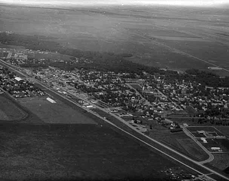 Aerial view, Hallock Minnesota, 1963