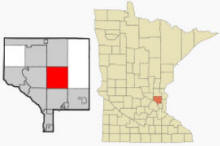 Location of Ham Lake Minnesota