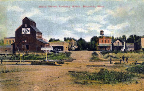 Sixth Street looking north, Hancock Minnesota, 1910