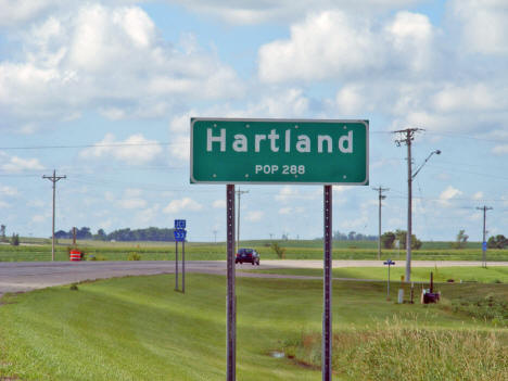 Population sign, Hartland Minnesota, 2010
