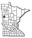 Location of Hawley Minnesota