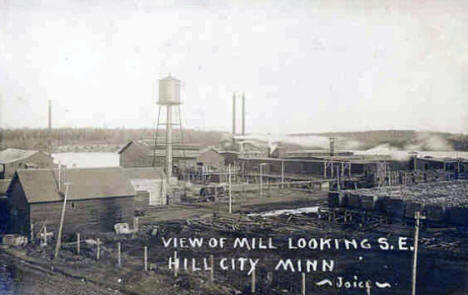View of Mill looking southeast, Hill City Minnesota, 1912