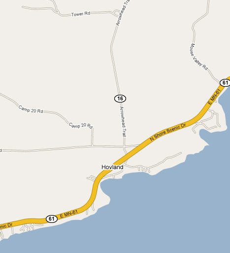 Map of the Hovland Minnesota area