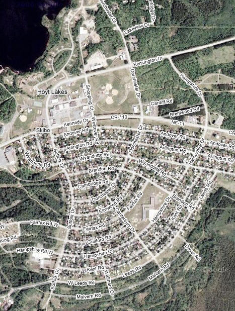 Aerial Photo of Hoyt Lakes Minnesota