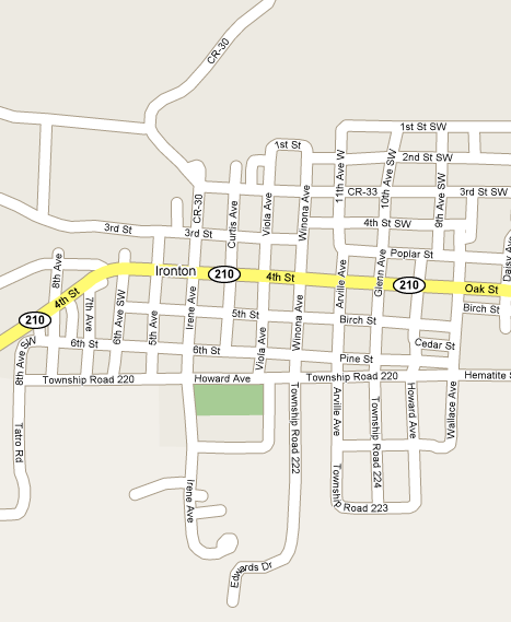 Street Map of Ironton Minnesota