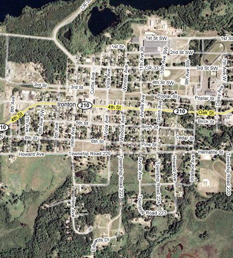 Aerial photo of Ironton Minnesota