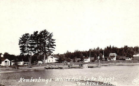 Kamberlings Whitefish Lake Resort, Jenkins Minnesota, 1918