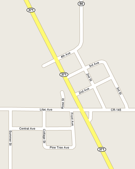 Map of Jenkins Minnesota