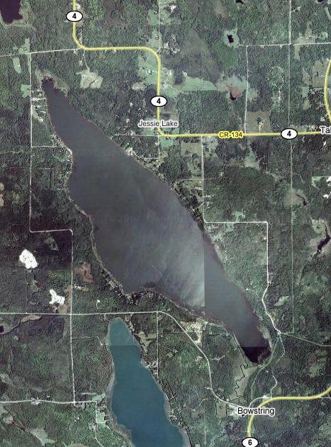 Aerial photo of Jessie Lake Minnesota